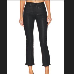 New Good American Good Legs Straight Leg Coated Jeans in Black size 0/25